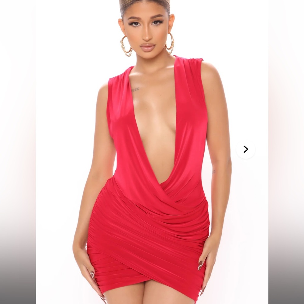 Brand NEW with tags Stunning Red Plunge Dress